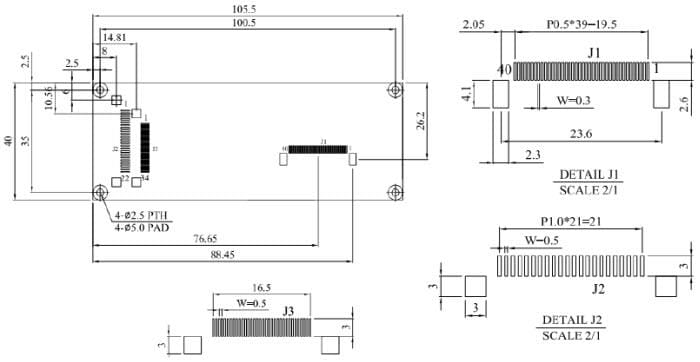 Newhaven Display NHD-3.5-320240MF & NHD-4.3-480272MF Boards
