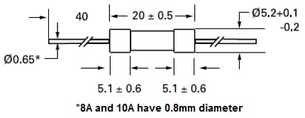 Chart - Littelfuse 215S & 215SP Time-Lag Axial Lead Fuses
