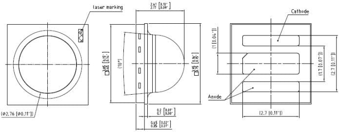 Mechanical Drawing - ams OSRAM OSLON® IR Black Series LEDs