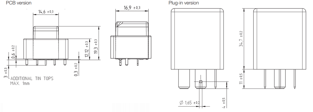 TE Connectivity Mini K HV Precharge Relays