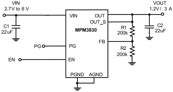 Monolithic Power Systems (MPS) MPM3830 Synchronous Step-Down Converters