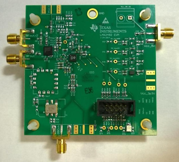 Mechanical Drawing - Texas Instruments LMX2492EVM Evaluation Module (EVM)