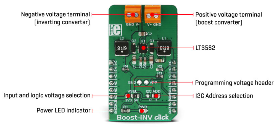 Block Diagram - Mikroe MIKROE-3124 Boost-INV Click