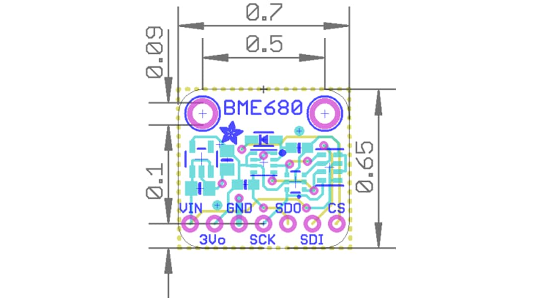 Adafruit BME680 - STEMMA QT T, H, P & G Sensor Dev Tool