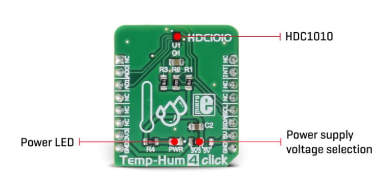 Block Diagram - Mikroe MIKROE-2938 Temp-Hum 4 click