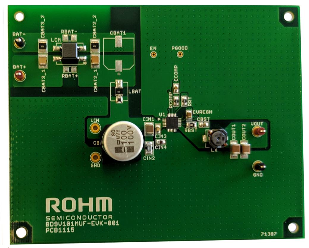 Location Circuit - ROHM Semiconductor BD9V101MUF-EVK-001 Evaluation Board