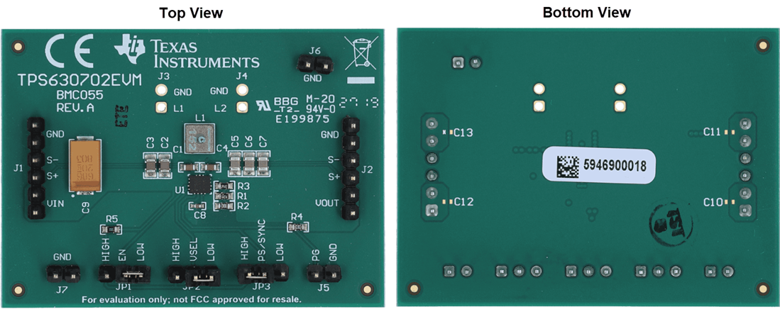 Mechanical Drawing - Texas Instruments TPS630702EVM Converter Evaluation Module (EVM)