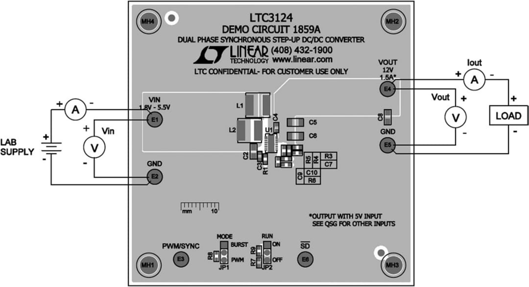 Mechanical Drawing - Analog Devices Inc. LTC3124 Demo Board DC1859A
