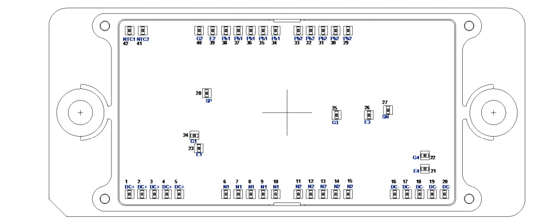 Mechanical Drawing - onsemi Three-Level NPC Q2Pack & Q2BOOST Modules