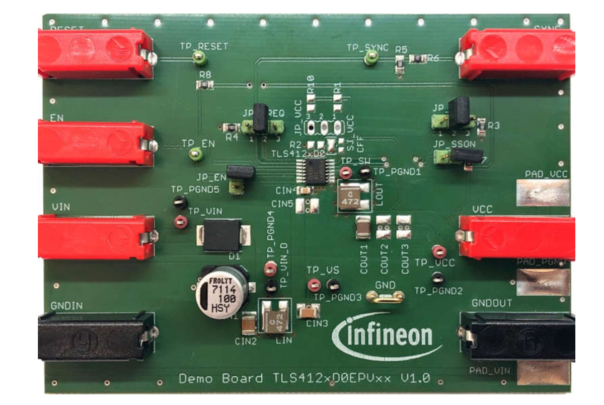 Location Circuit - Infineon Technologies TLS412533VBOARDTOBO1 3.3V Board