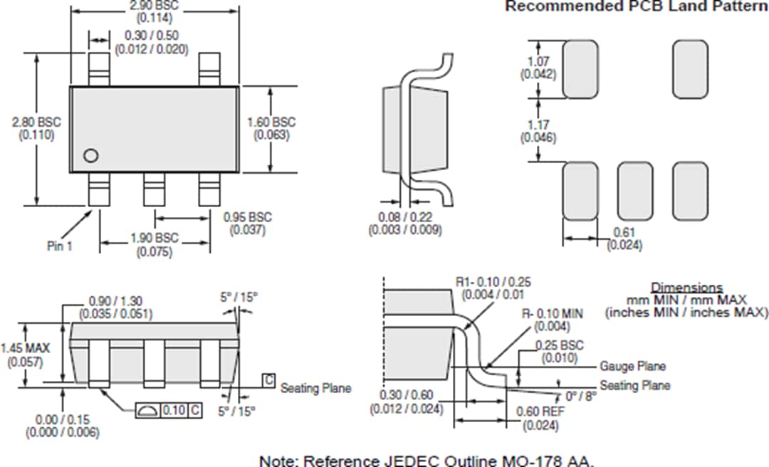 Mechanical Drawing - IXYS IX4310T Low-Side MOSFET Gate Driver