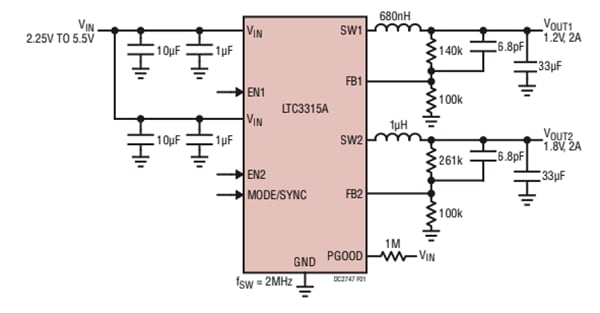 Location Circuit - Analog Devices Inc. DC2747A Demo Circuit