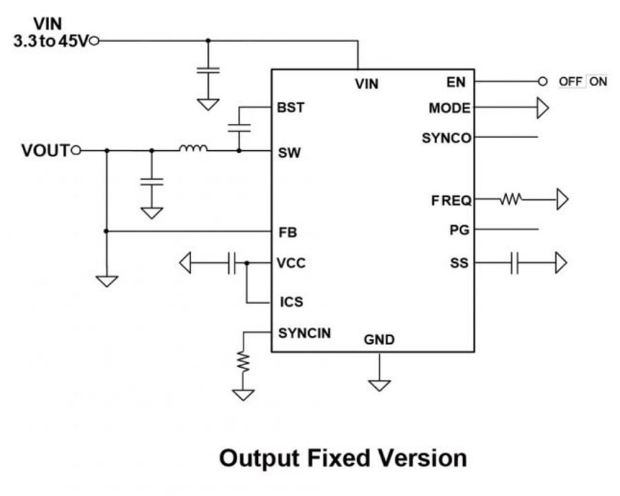 Schematic - Monolithic Power Systems (MPS) MPQ4436/4436A Switching Voltage Regulators
