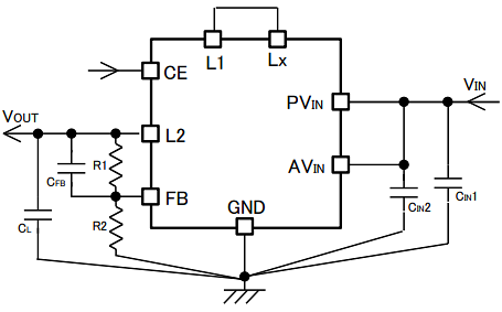 Application Circuit Diagram - Murata Electronics PicoBK™ MYRG DC/DC Converters