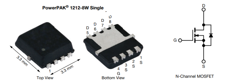 Application Circuit Diagram - Vishay / Siliconix SQS414CENW Automotive N-Ch 60V (D-S) 175°C MOSFETs