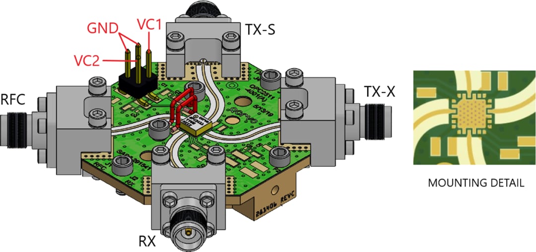 Mechanical Drawing - Qorvo QPC2511 Evaluation Board