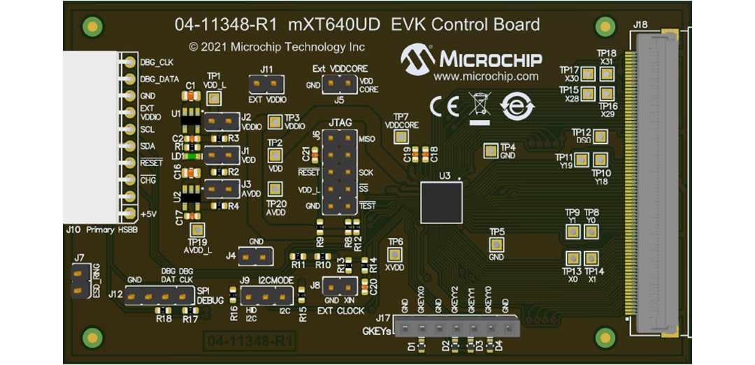 Microchip Technology ATMXT640UD-DEV-PCB Control Board (EV43U30A)