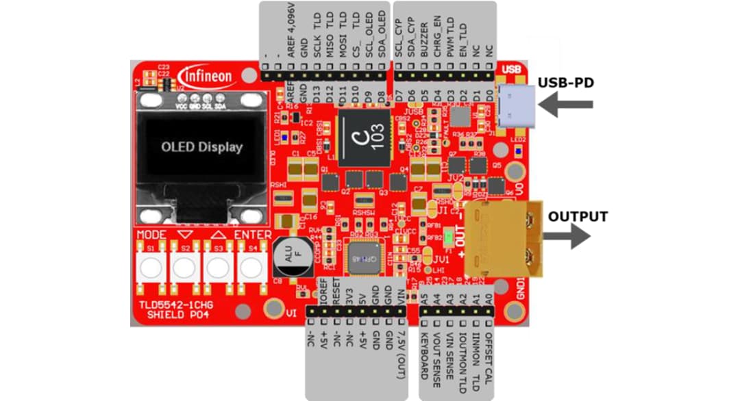 Infineon Technologies TLD5542-1CHG_SHIELD Evaluation Board