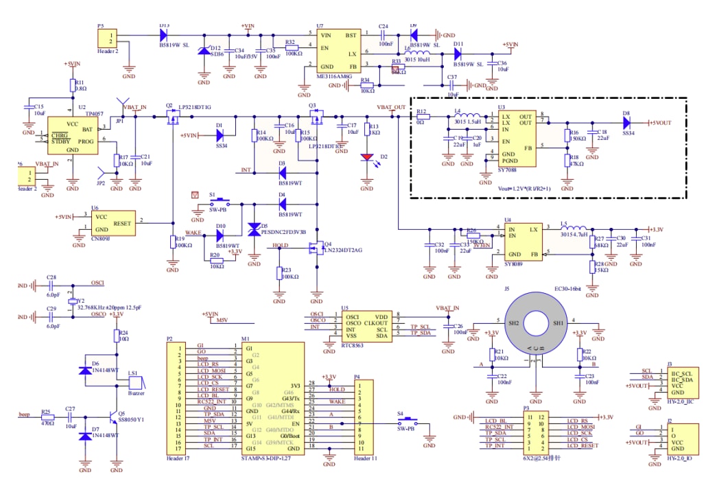 Schematic - M5Stack K130 M5Dial