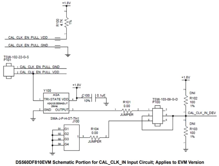 Schematic - Texas Instruments DS560DF810EVM Evaluation Module