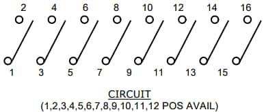 Schematic - E-Switch KAG Series DIP Switches