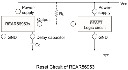 Application Circuit Diagram - Renesas Electronics REAR5695x Supervisory Circuit ICs