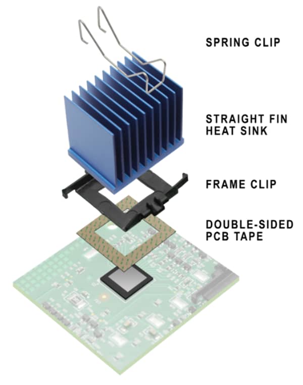 Advanced Thermal Solutions pcbCLIP Heat Sink w/ Tape-on PCB Attachment System