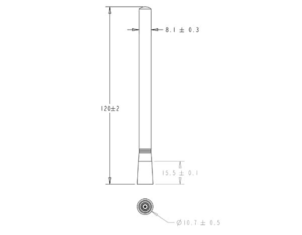 TE Connectivity / Linx Technologies L000502-x Single-Band Monopole LTE/5G Antennas