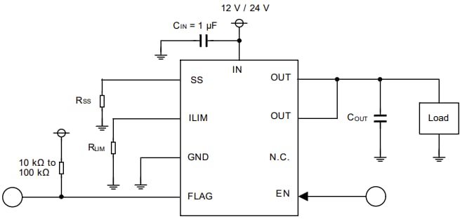 Application Circuit Diagram - ROHM Semiconductor BV1HALA5EFJ Load Switch IC