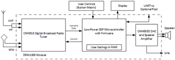 Block Diagram - CML Micro DE9180-2 Demo & Prototyping Kit for the DRM1000