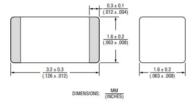 Mechanical Drawing - Bourns GDT21 2-Electrode GDT Surge Arrestors