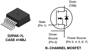 onsemi NVBG050N170M1 Silicon Carbide (SiC) MOSFET