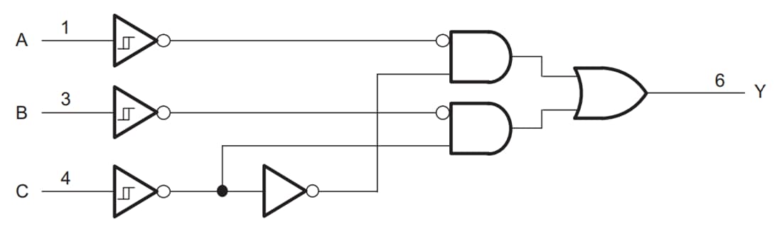 Application Circuit Diagram - Texas Instruments SN74AUP1T157 Single 2-Input Multiplexer