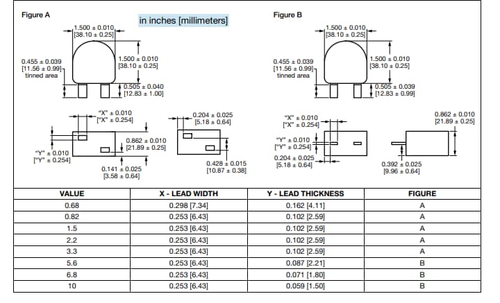 Mechanical Drawing - Vishay / Dale IHXL1500VZ-31 Commercial Through-Hole Inductors