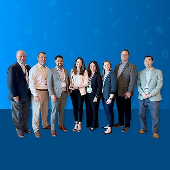 Mouser and Hirose representatives posing with trophy